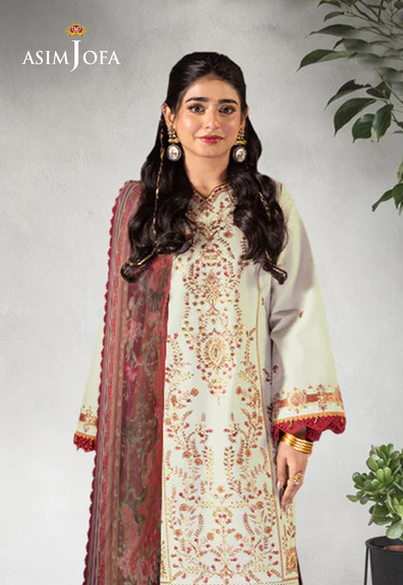 Ajso-87 Unstitched 2 Pcs Shirt Dupatta