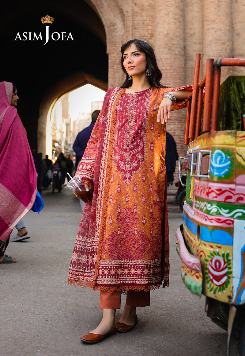 AJUBFD-66 DIGITAL PRINTED LAWN Stitched 3 PCS
