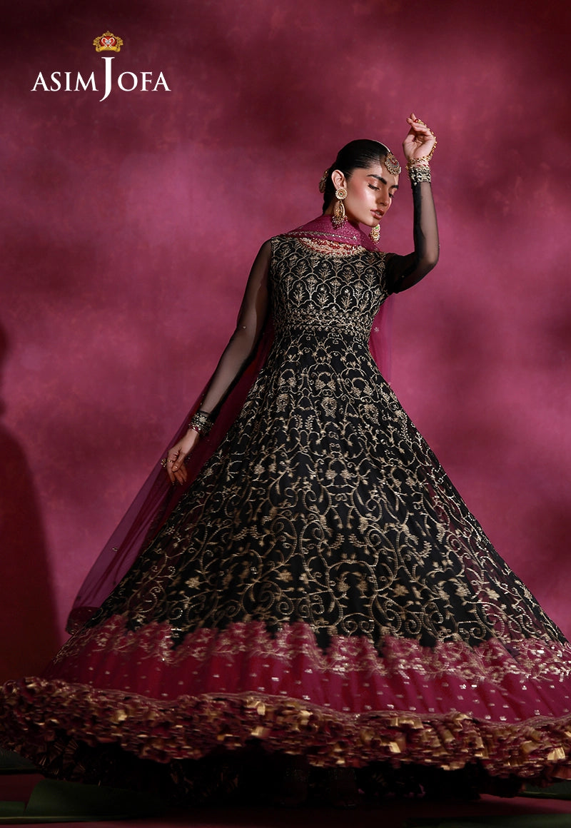 AJULFI-01 Embroidered Net Unstitched 2 Pcs