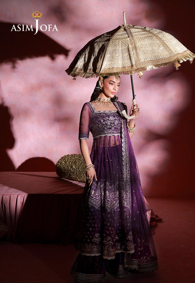 AJULFI-09 Embroidered Net Unstitched 2 Pcs