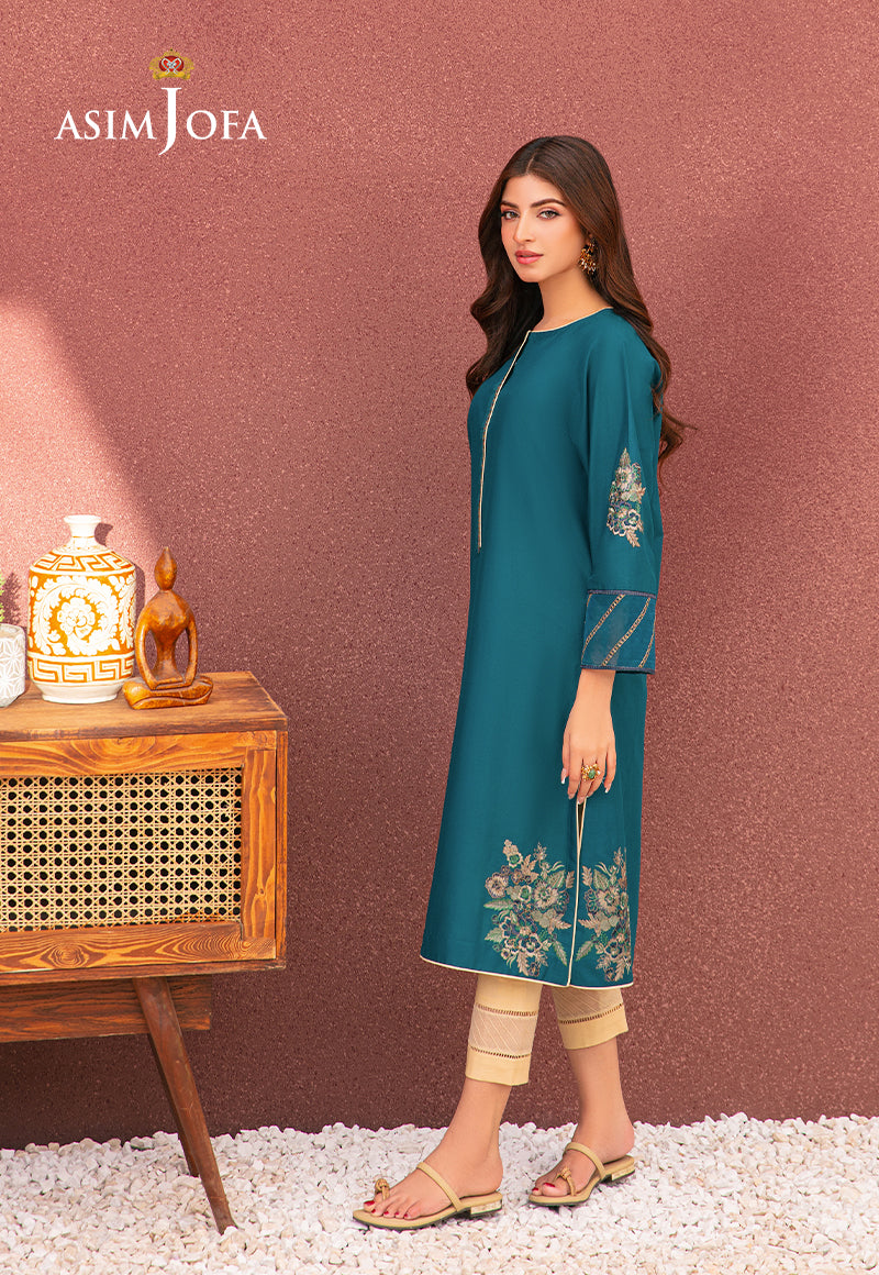 AJODD-10-XS EMBROIDERED SWISS LAWN 1 PC
