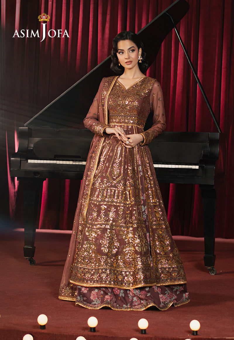 AJPFD-36 EMBROIDERED CHIFFON Stitched 3PCS Luxury Pakistani Dresses