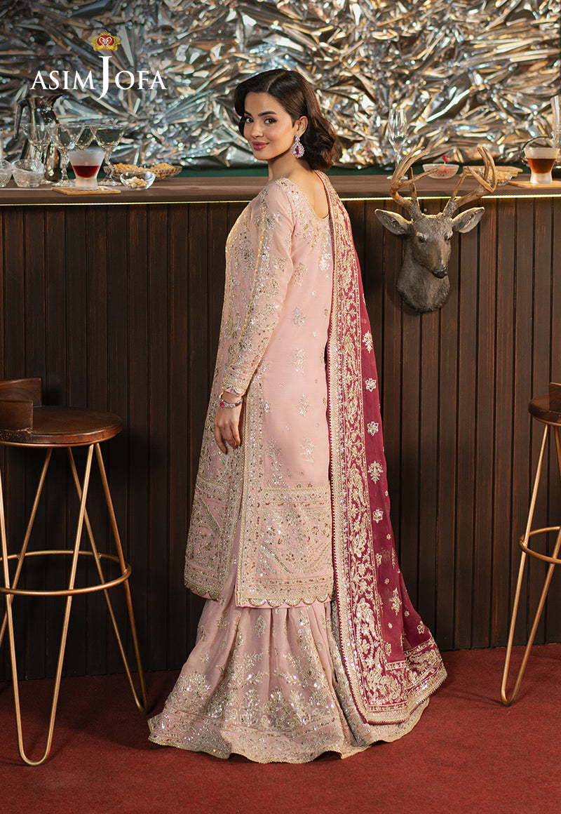 AJPFD-40 EMBROIDERED CHIFFON Stitched 3 PCS