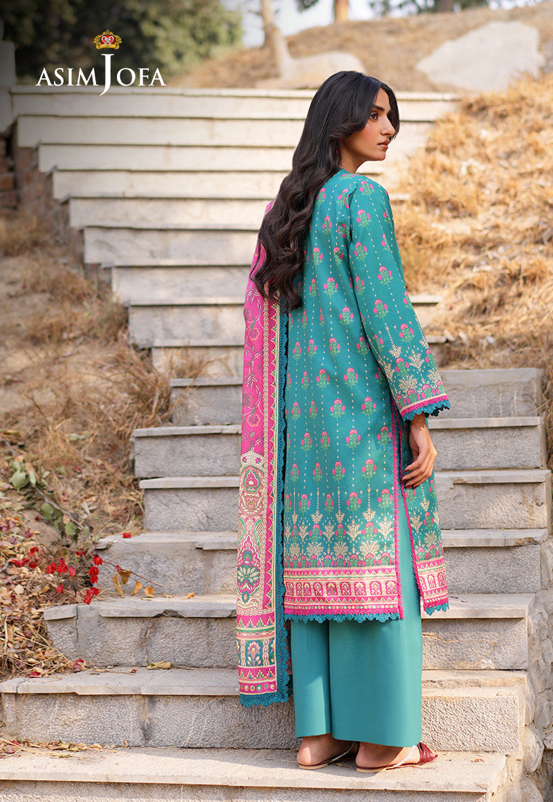 AJUUBD-14 Printed Lawn Stitched 3 Pcs