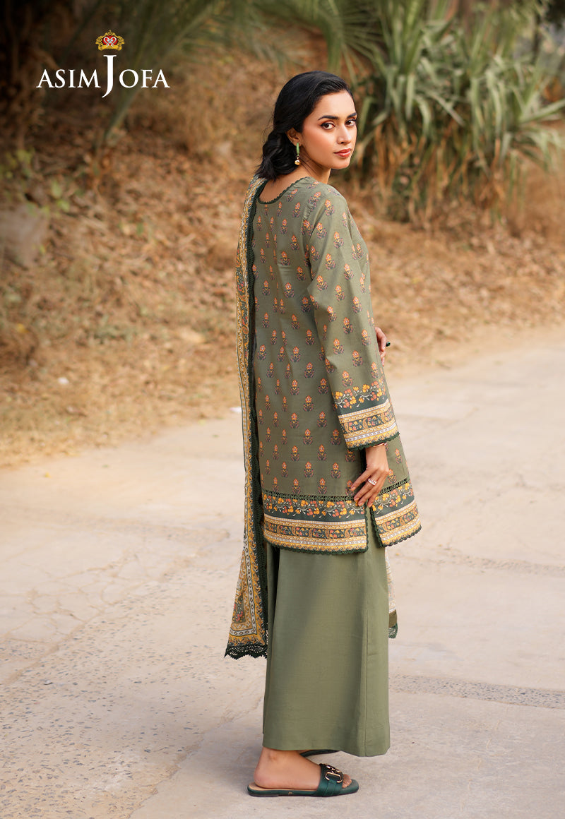 AJUUBD-15 Printed Lawn Stitched 3 Pcs