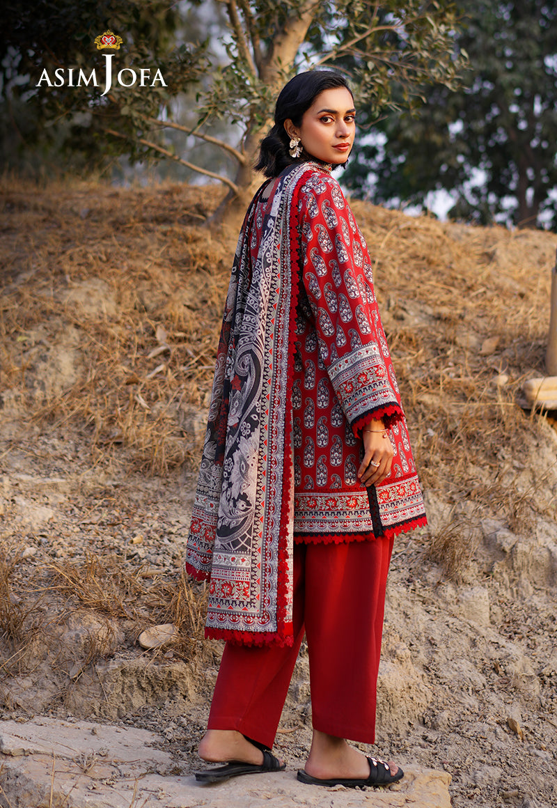 AJUUBD-01 Printed Lawn Stitched 3 Pcs
