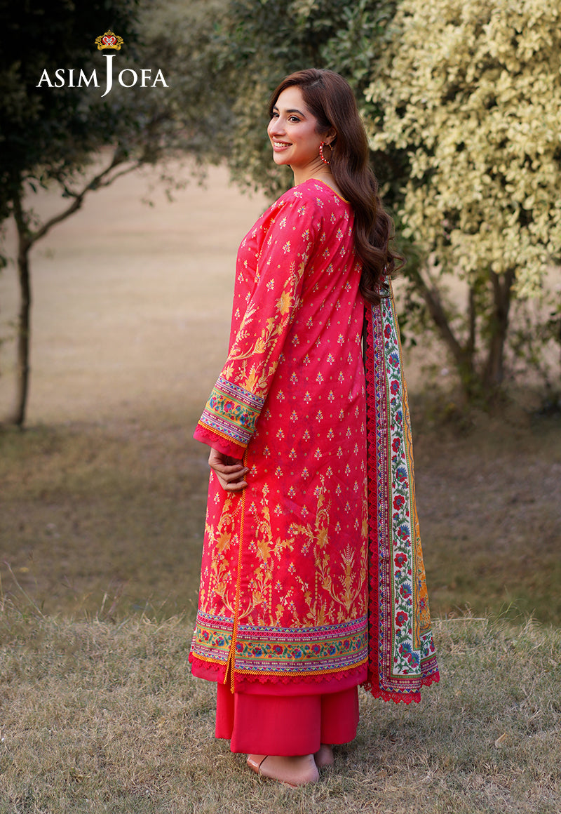 AJUUBD-16 Printed Lawn Stitched 3 Pcs