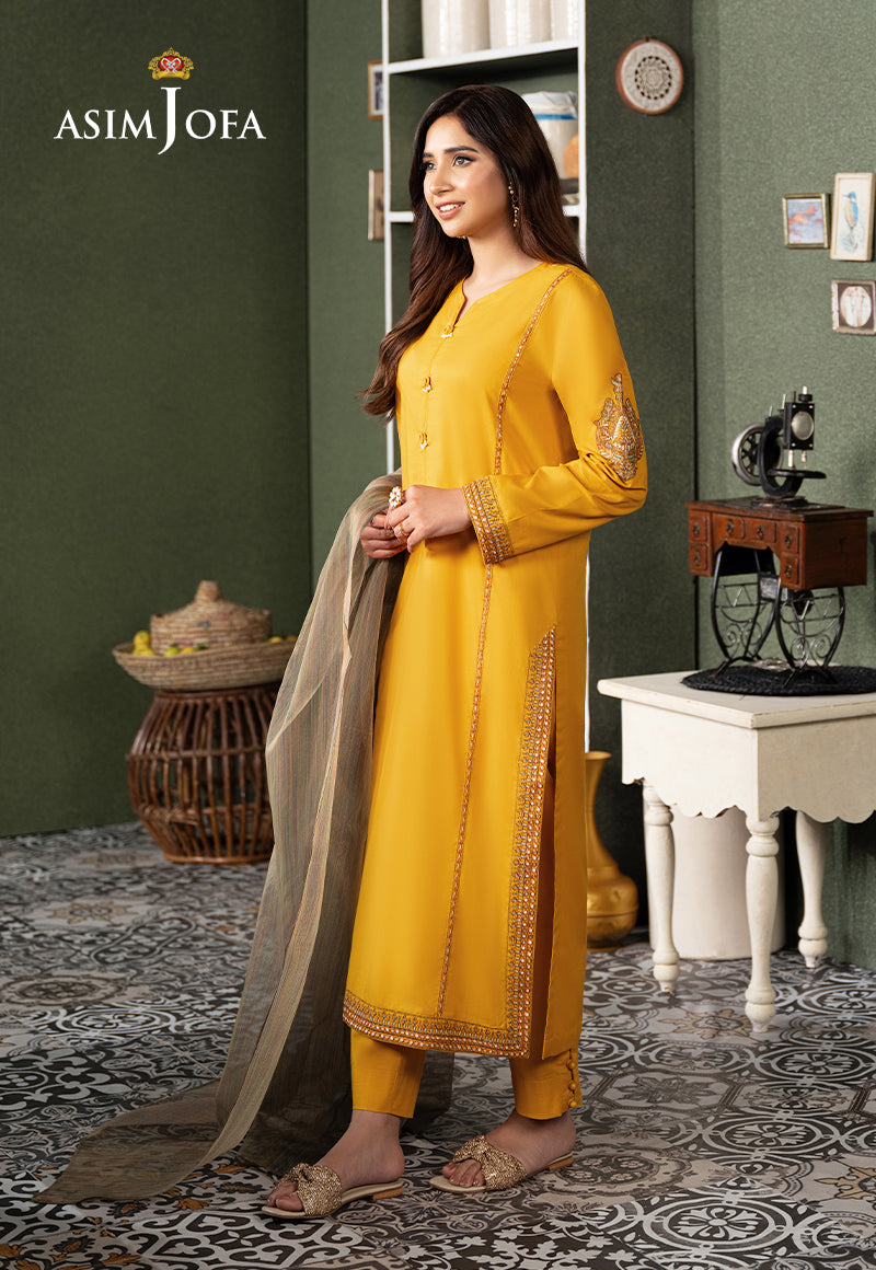 AJODD-31 EMBROIDERED CAMBRIC STITCHED 3 PCS