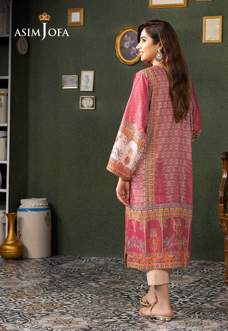 AJODD-06 PRINTED LAWN SILK STITCHED 1 PC