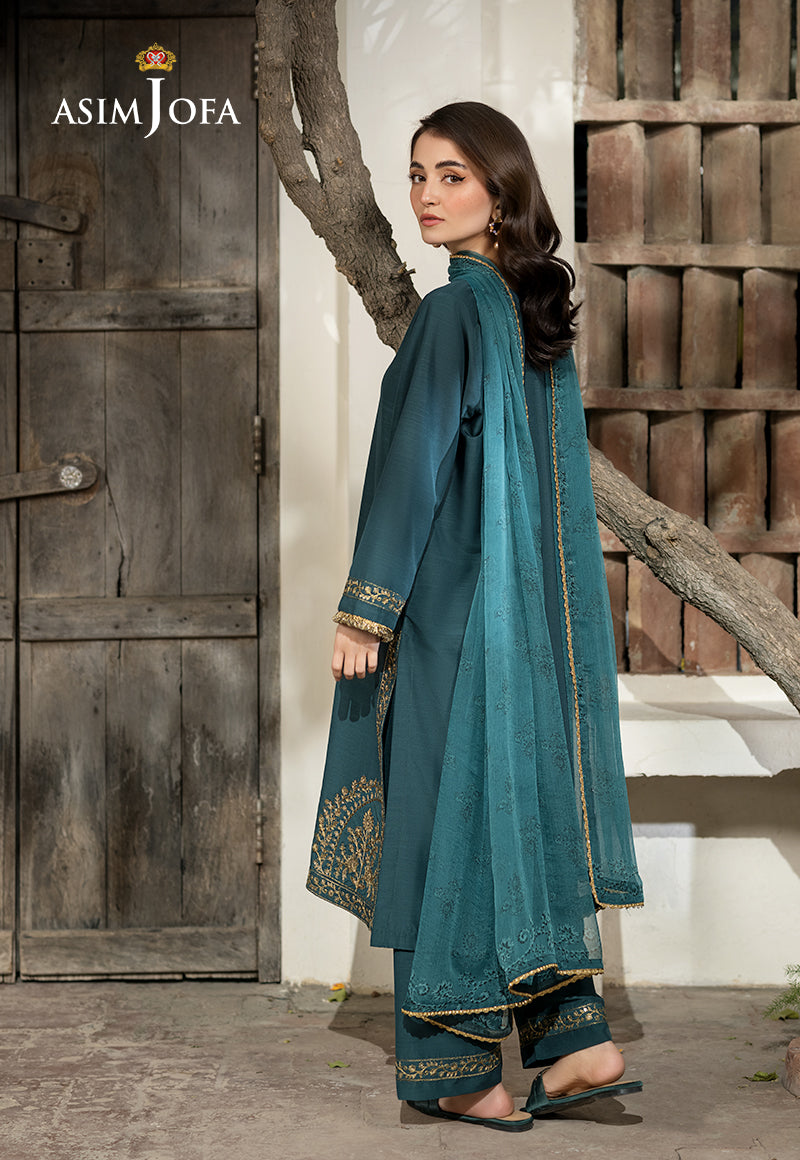 AJPB-97 EMBROIDERED RAW SILK 3 PCS