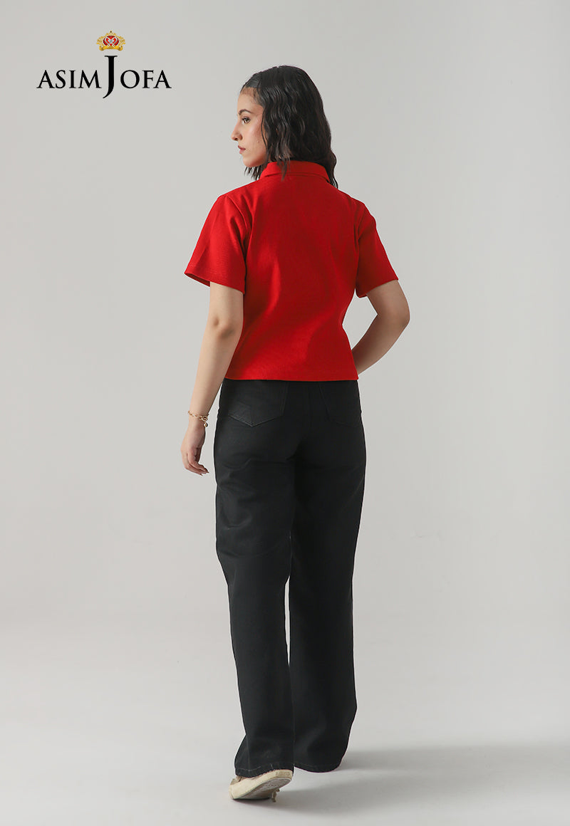 AJWKT-01 KNITTED RIB COLLAR SHIRT 1 PC