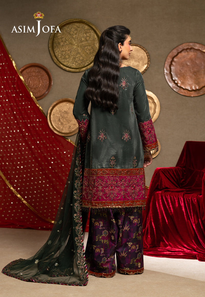 AJUMV-04 Embroidered Velvet Unstitched 3 Pcs