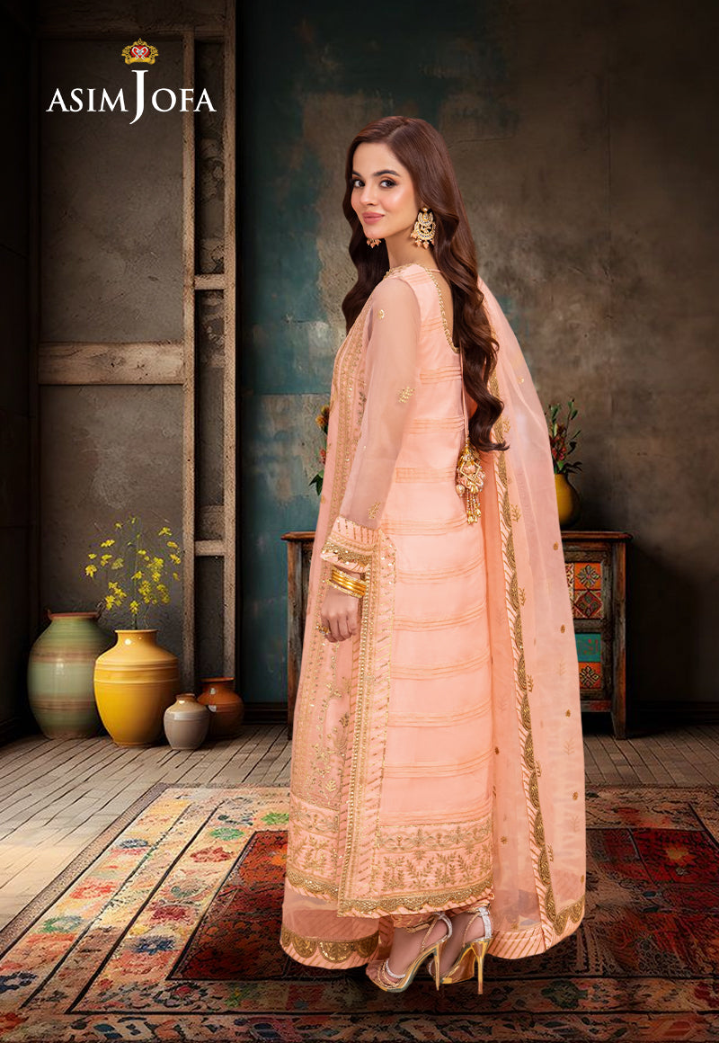 AJEM-20 EMBROIDERED ORGANZA 3 PCS