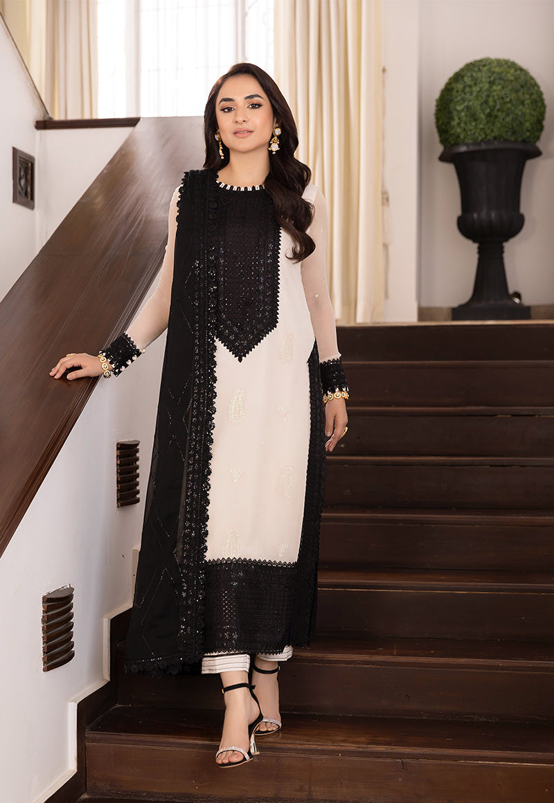 White And Black Dress Design Gorgeous Black And White Part Wear Dress  Latest Kurti Designs