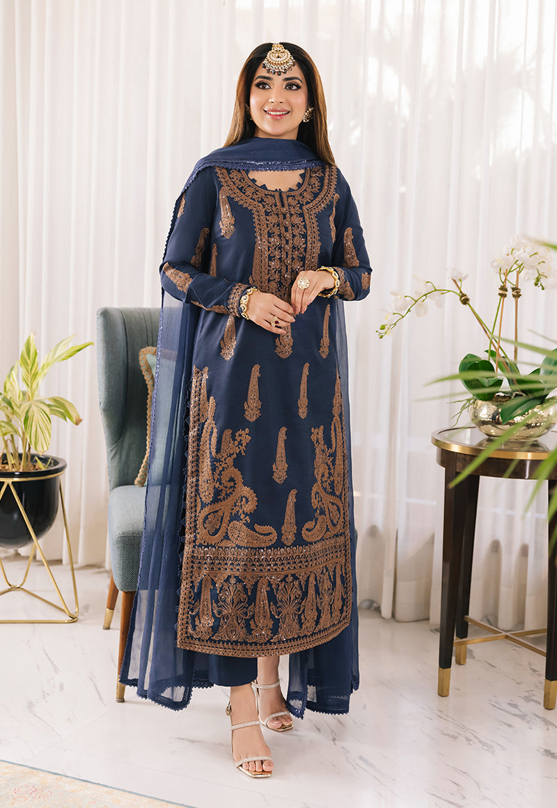 paper cotton dress design AJSM-49 EMBROIDERED 3 PCS – Asim Jofa Cut in a loose 20042026fullpromo Colour:Floral Black Corset Evening Gown Banarsi