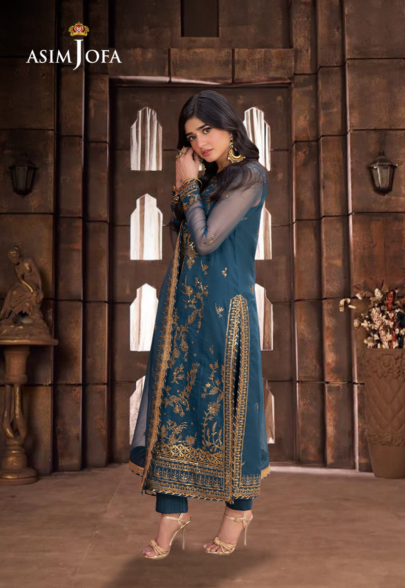 AJEM-13 EMBROIDERED ORGANZA 3 PCS