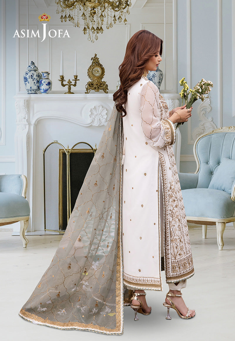 AJCFD-17 EMBROIDERED CHIFFON STITCHED 3 PCS