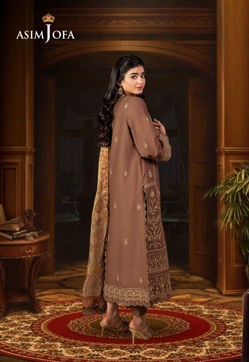 AJRAD-28 EMBROIDERED JACQUARD STITCHED 3 PCS