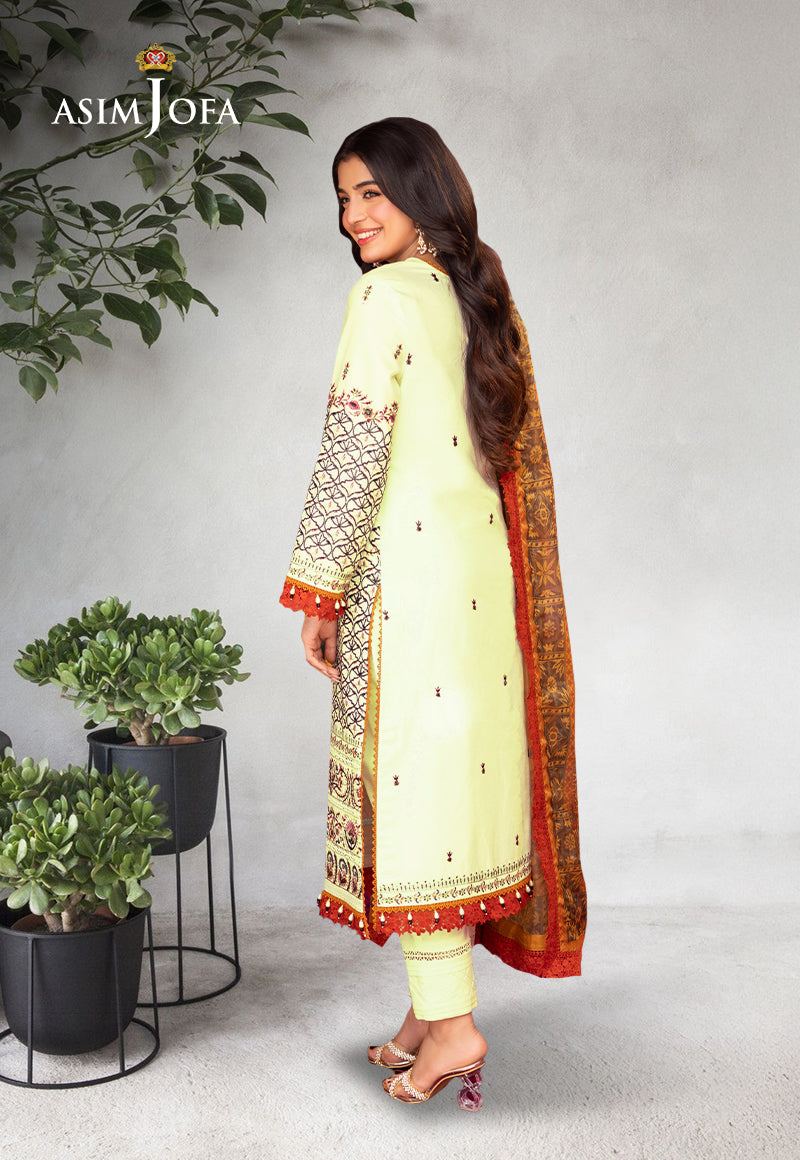 AJRA-15 EMBROIDERED LAWN 3 PCS