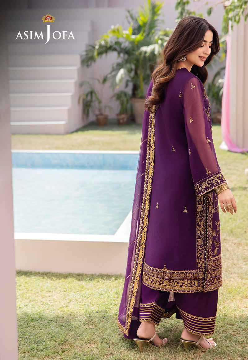 AJCFD-08 EMBROIDERED CHIFFON 3 PCS