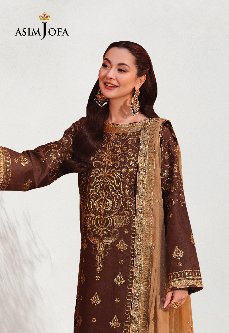 AJKKD-26 EMBROIDERED TWISTED SILK STITCHED 3 PCS