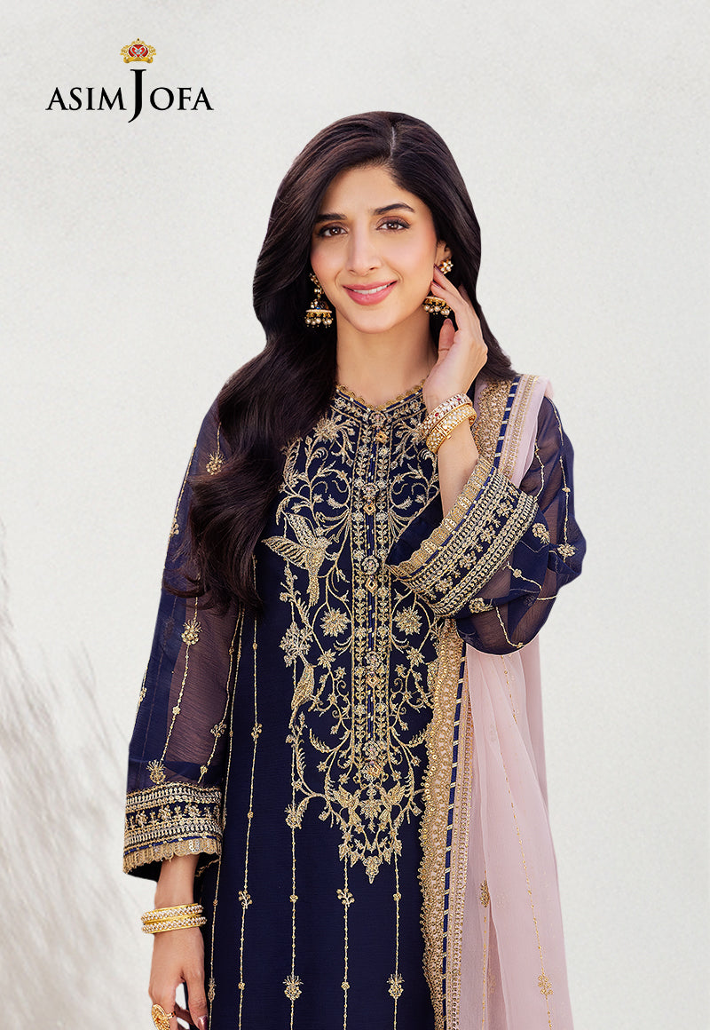 Asim Jofa | Lumiere Formals | AJLFC-07 EMBROIDERED NET
