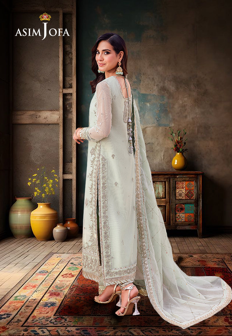 AJMJD-18 EMBROIDERED NET STITCHED 3 PCS