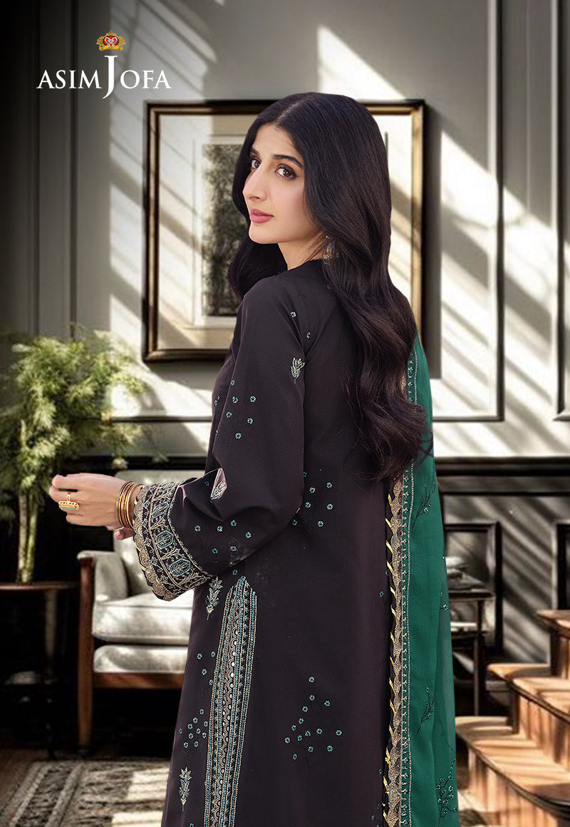 AJCFD-21-XS EMBROIDERED BOSKI SILK 3 PCS