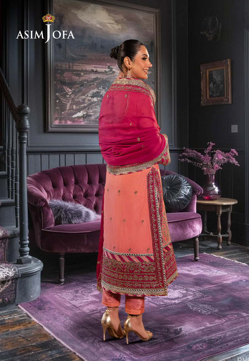 AJDA-28 EMBROIDERED CHIFFON 3 PCS