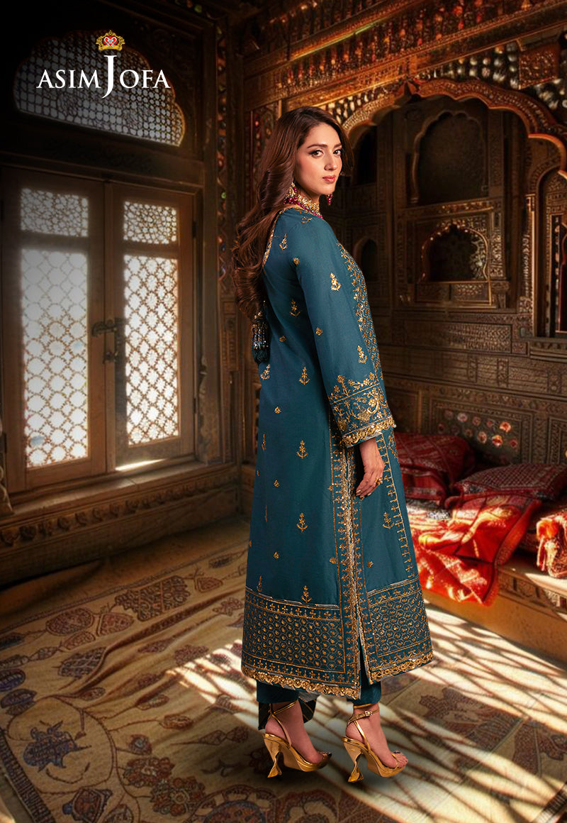 AJKKD-27 EMBROIDERED TWISTED SILK STITCHED 3 PCS