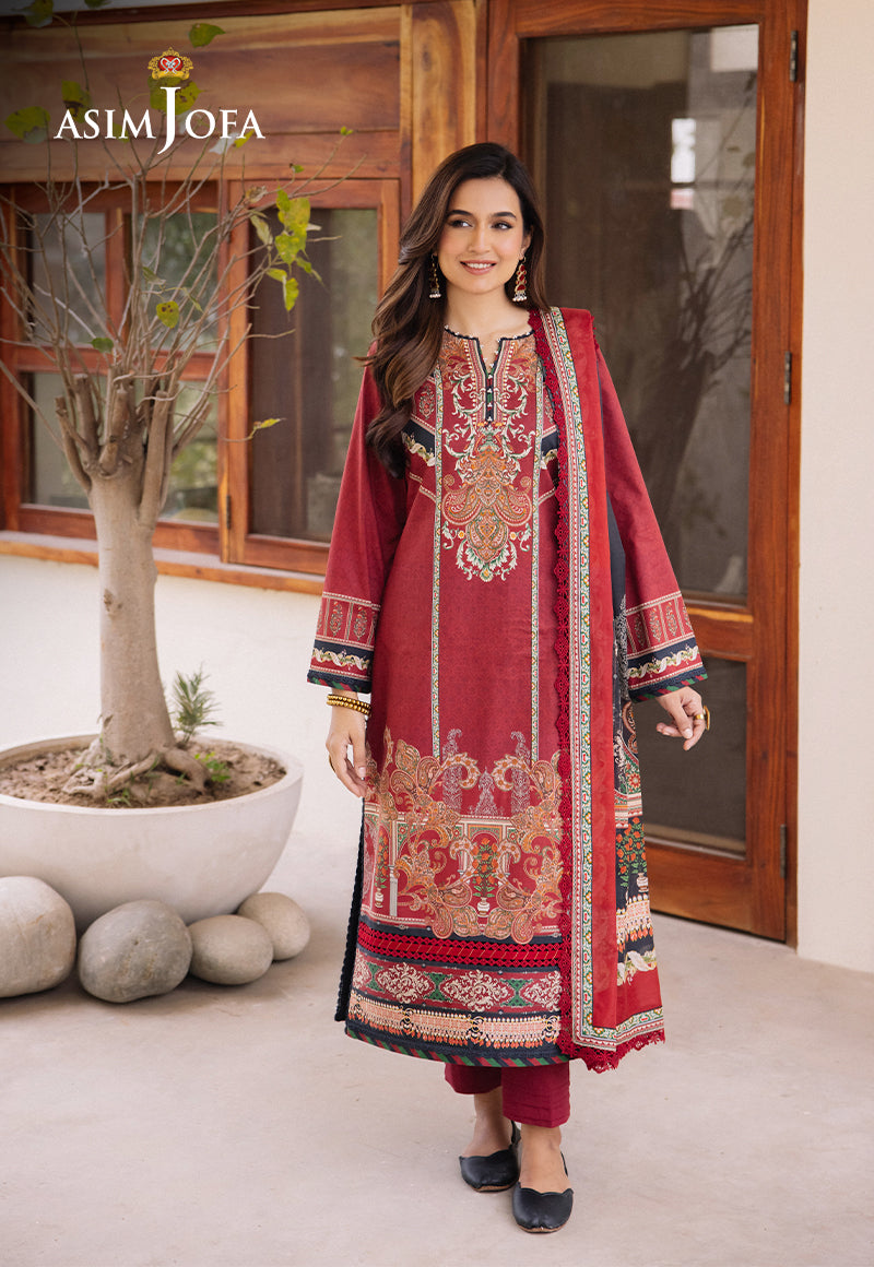 Asim Jofa | Summer Rhapsody | AJUBU-11 Printed Embroidered Lawn