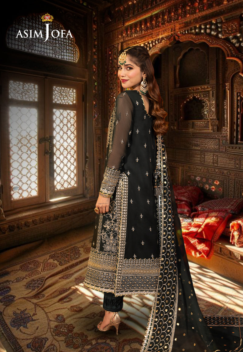 AJCDD-06 EMBROIDERED CHIFFON STITCHED 3 PCS