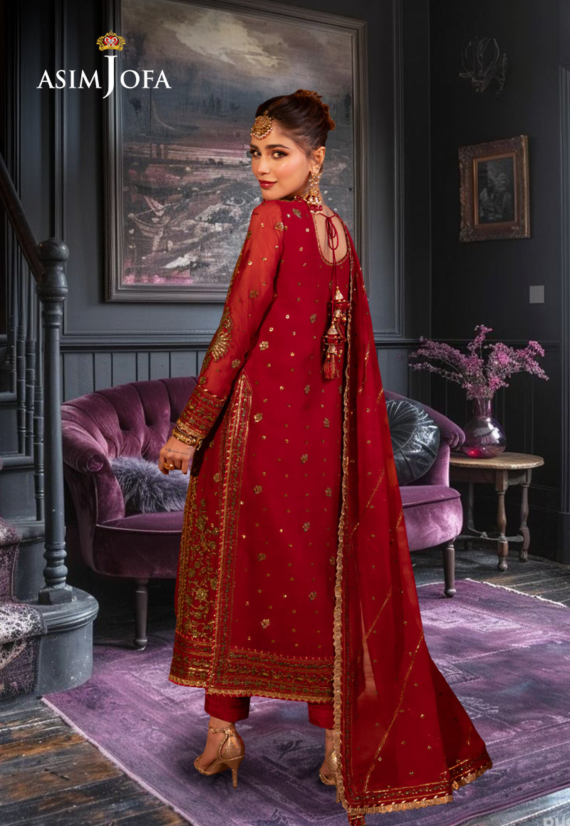 AJCD-13 EMBROIDERED CHIFFON 3 PCS