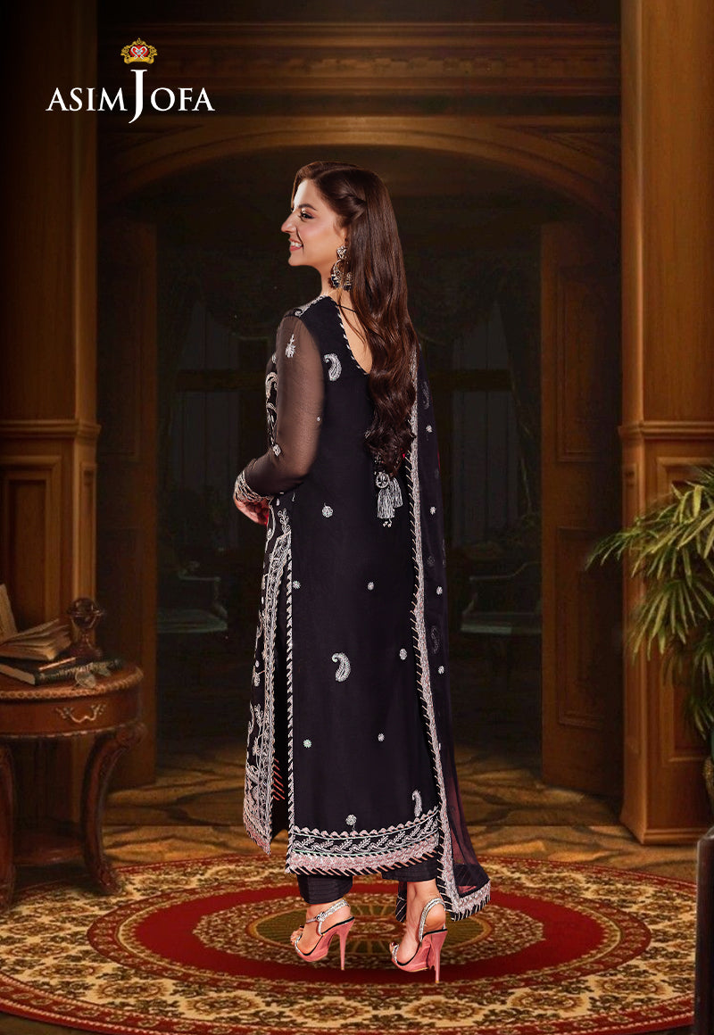 AJMJD-01 EMBROIDERED CHIFFON STITCHED 3 PCS