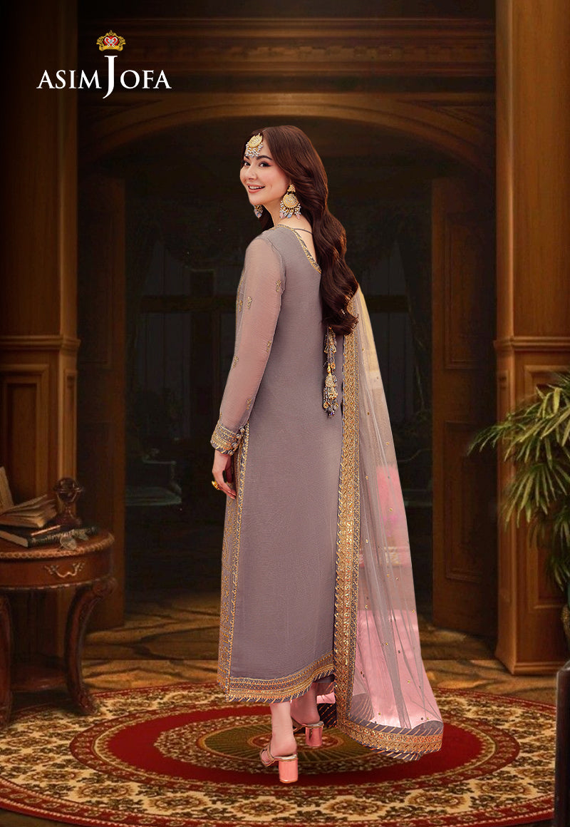 AJMJP-27 EMBROIDERED CHIFFON 3 PCS