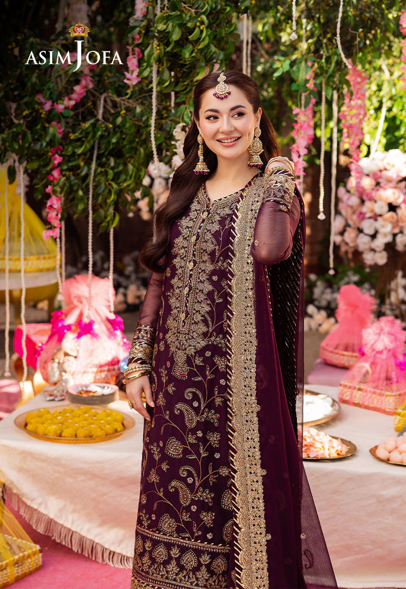 AJMJD-02 EMBROIDERED CHIFFON STITCHED 3 PCS