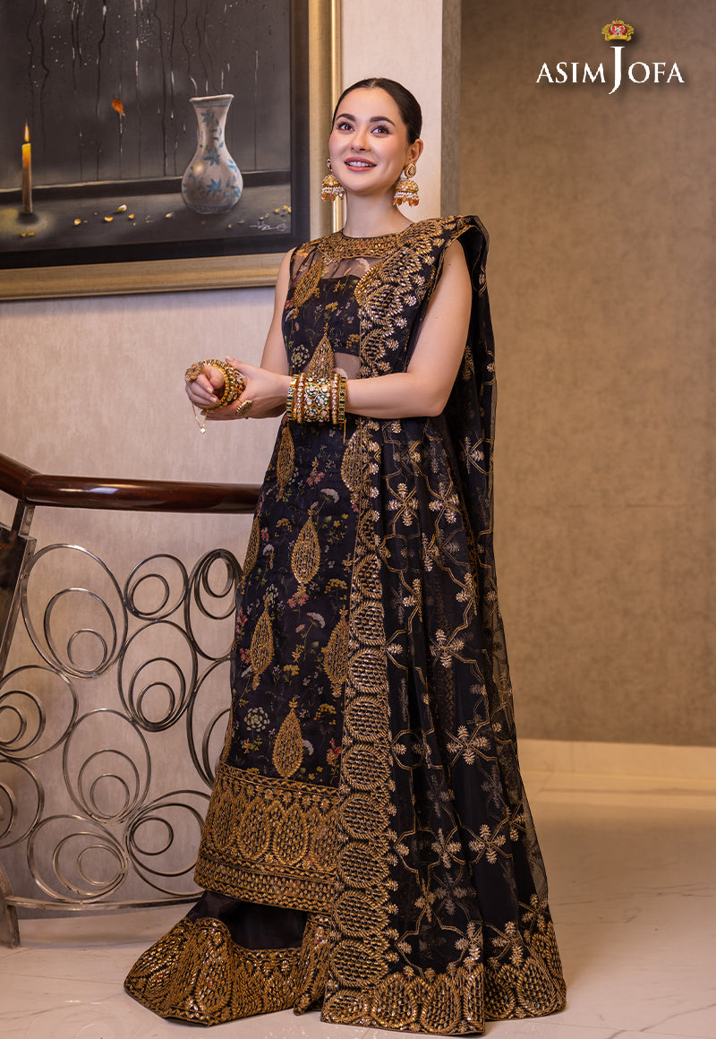 AJHJD-23 EMBROIDERED ORGANZA STITCHED 2 PCS – Asim Jofa