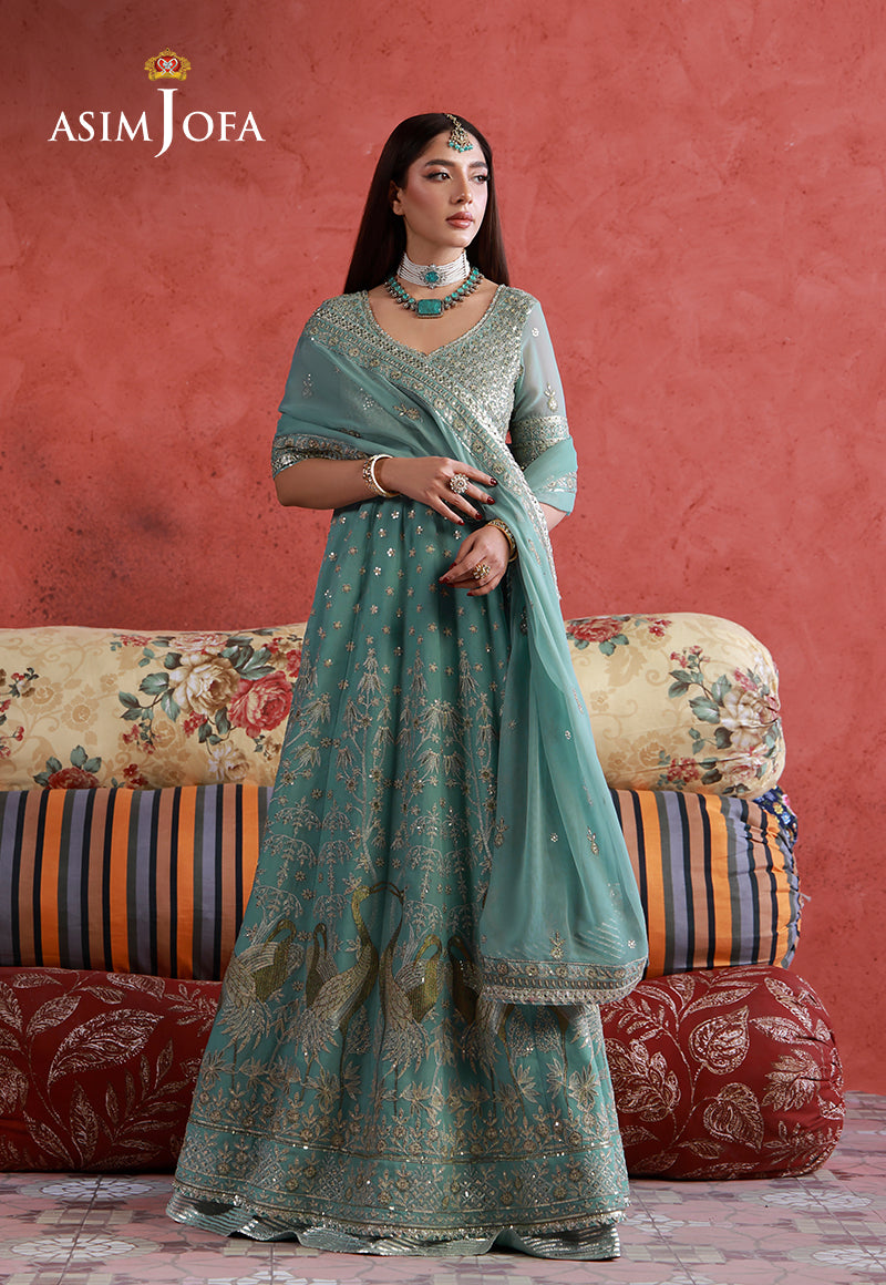 AJULN-04 Embroidered Chiffon Unstitched 3 Pcs