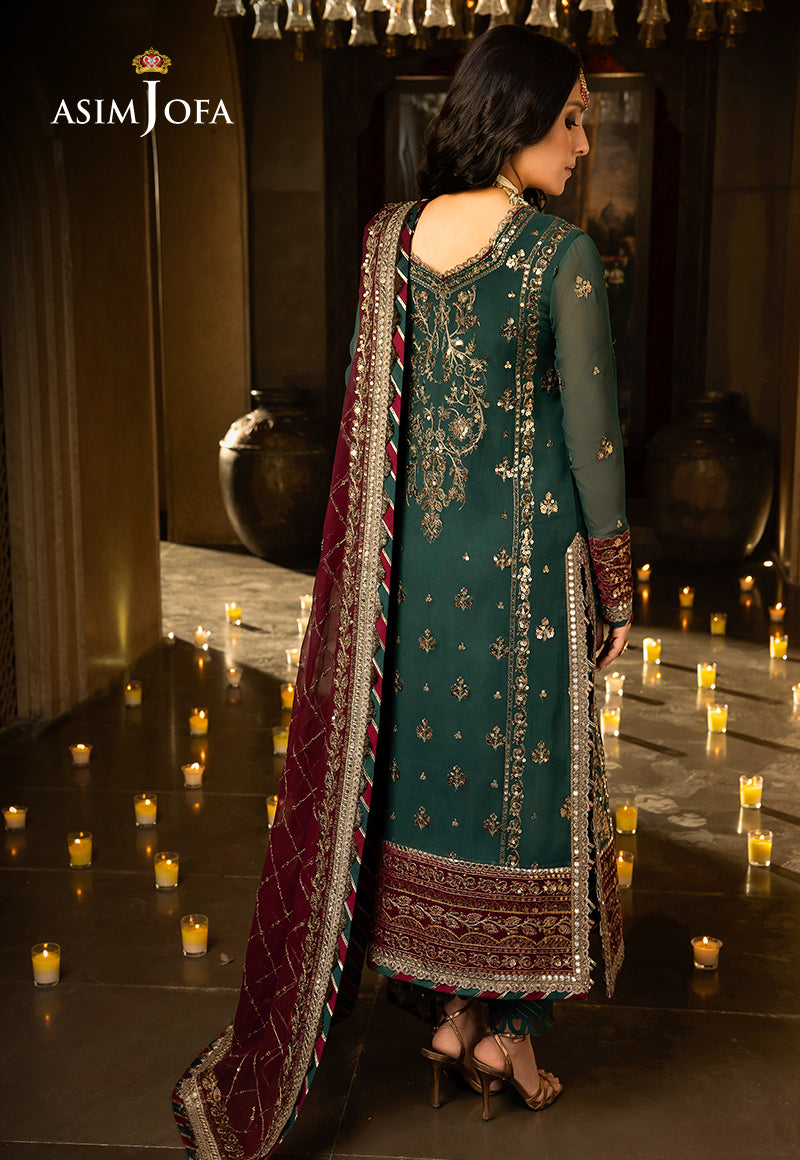 AJVF-09 EMBROIDERED CHIFFON 3 PCS