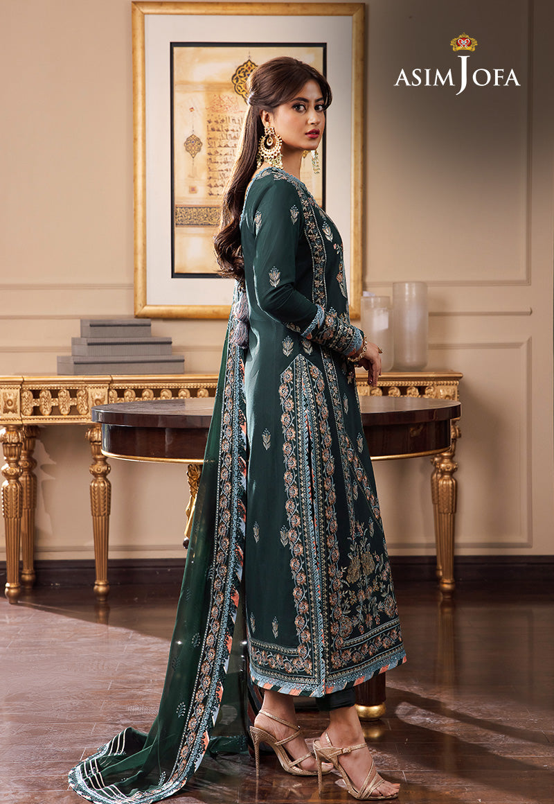 AJRN-27 EMBROIDERED LAWN SILK 3 PCS