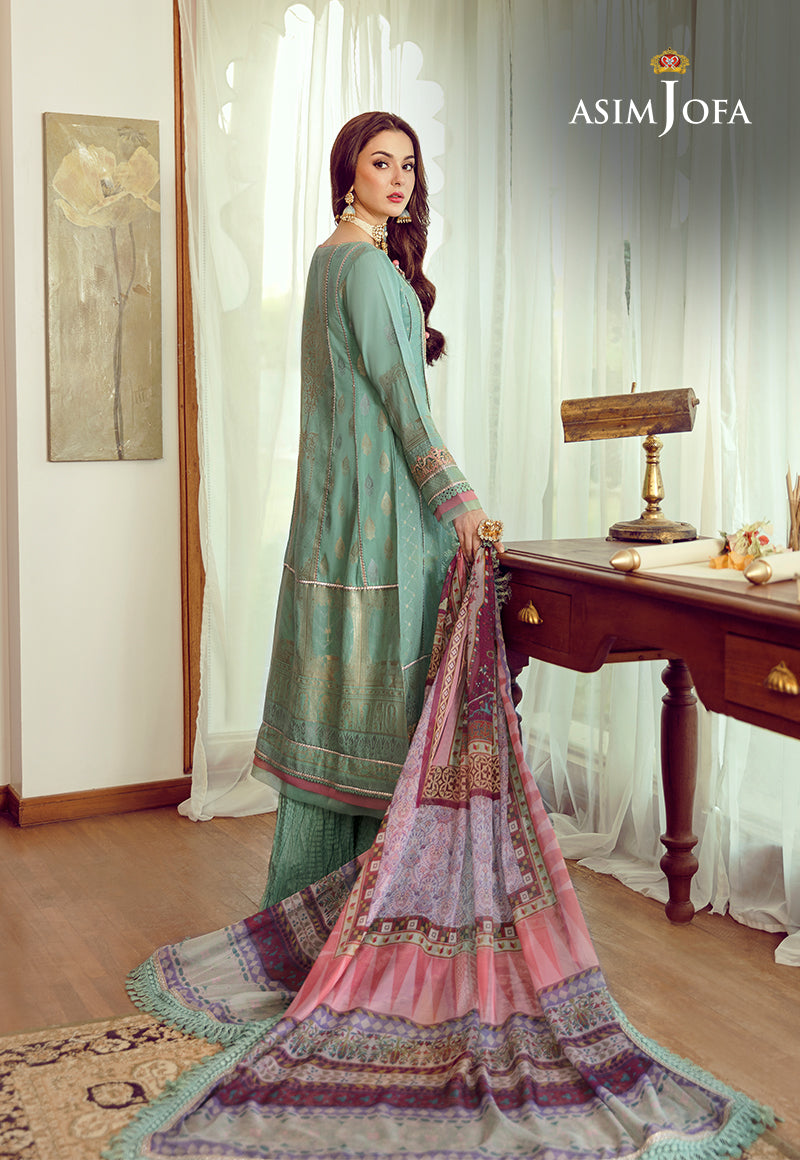 AJRL-11 EMBROIDERED WOVEN JACQUARD LAWN 3 PCS
