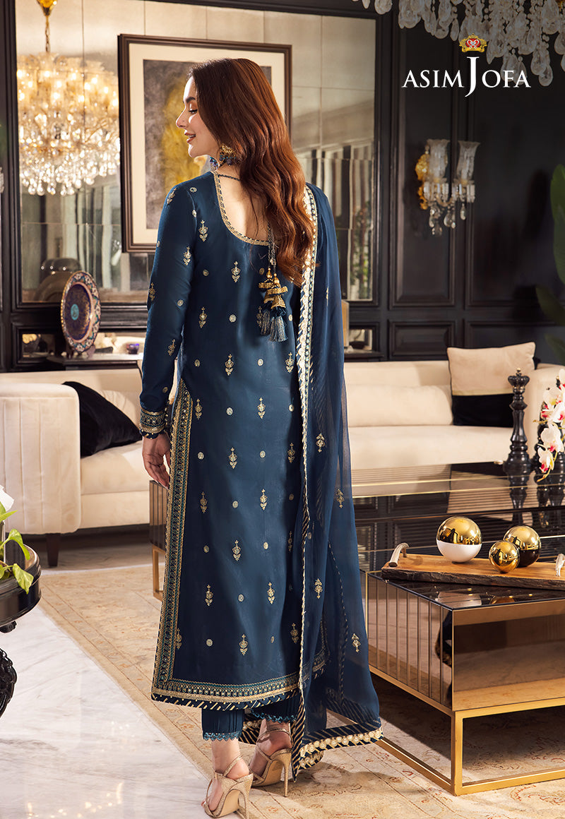 AJRN-10 EMBROIDERED LAWN SILK 3 PCS