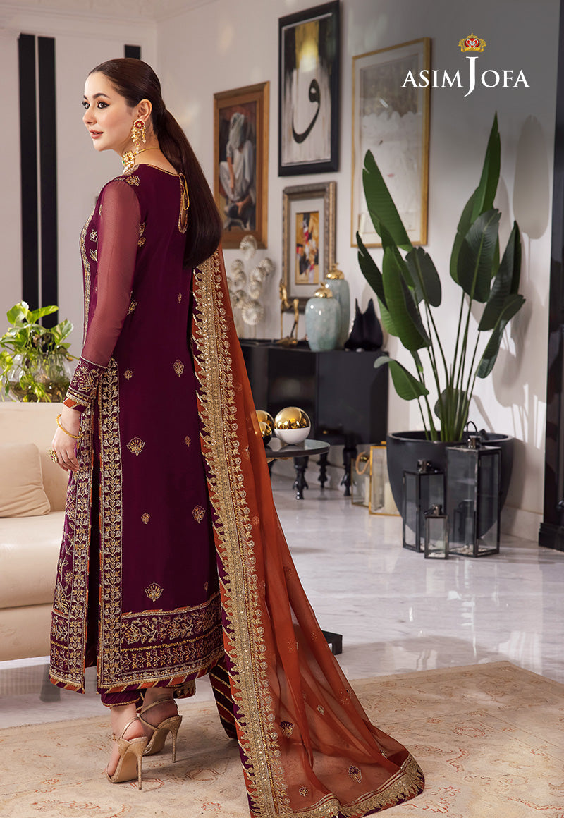 AJRND-23 EMBROIDERED CHIFFON 3 PCS