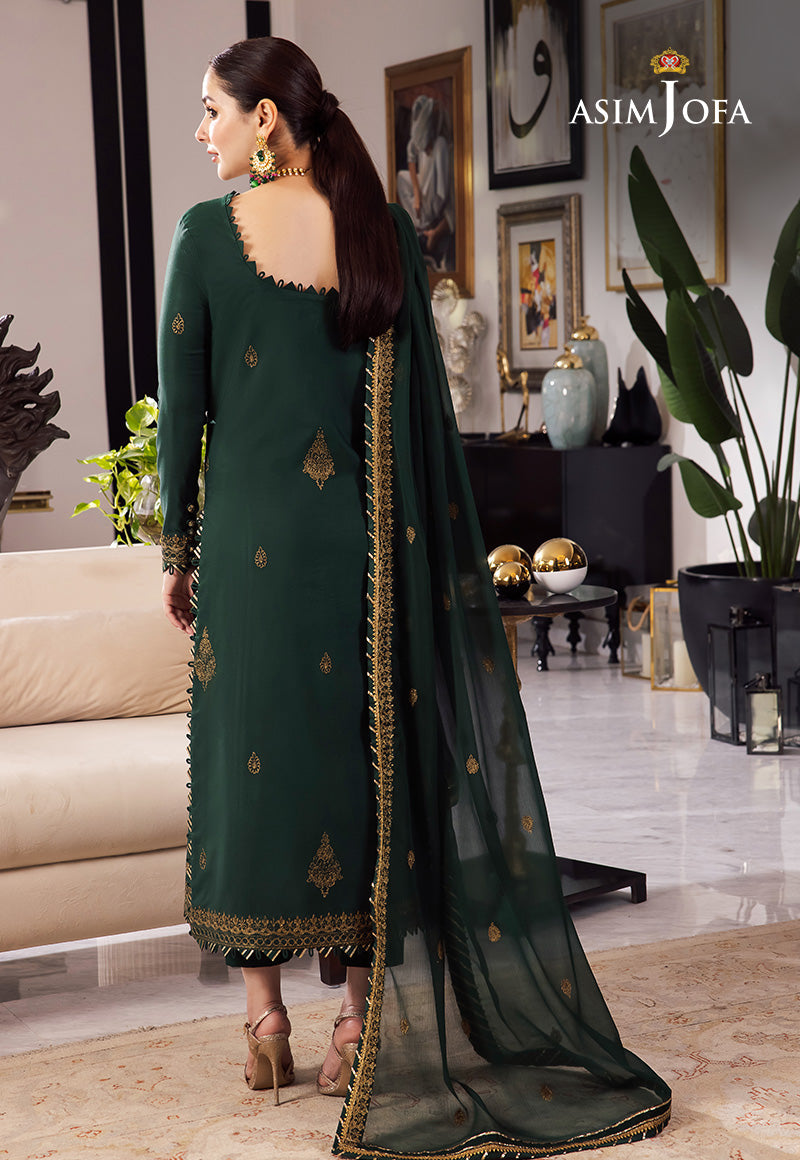AJRND-18 EMBROIDERED LAWN SILK 3 PCS