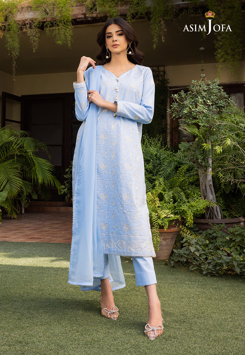 asim jofa casual dresses AJPE-13 (3-PC) EMBROIDERED CAMBRIC 3 PCS