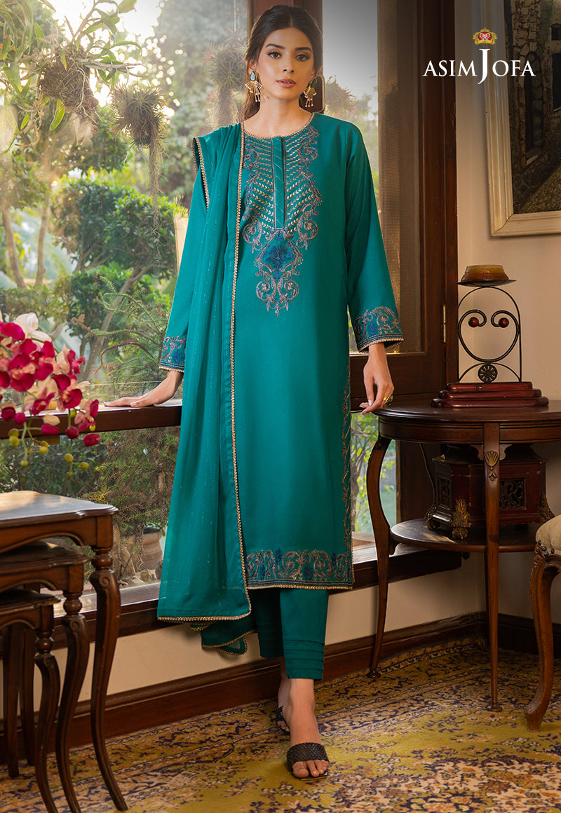 asim jofa casual dresses AJPE-28 (3-PC) EMBROIDERED SELF JACQUARD 3 PCS Asim Jofa