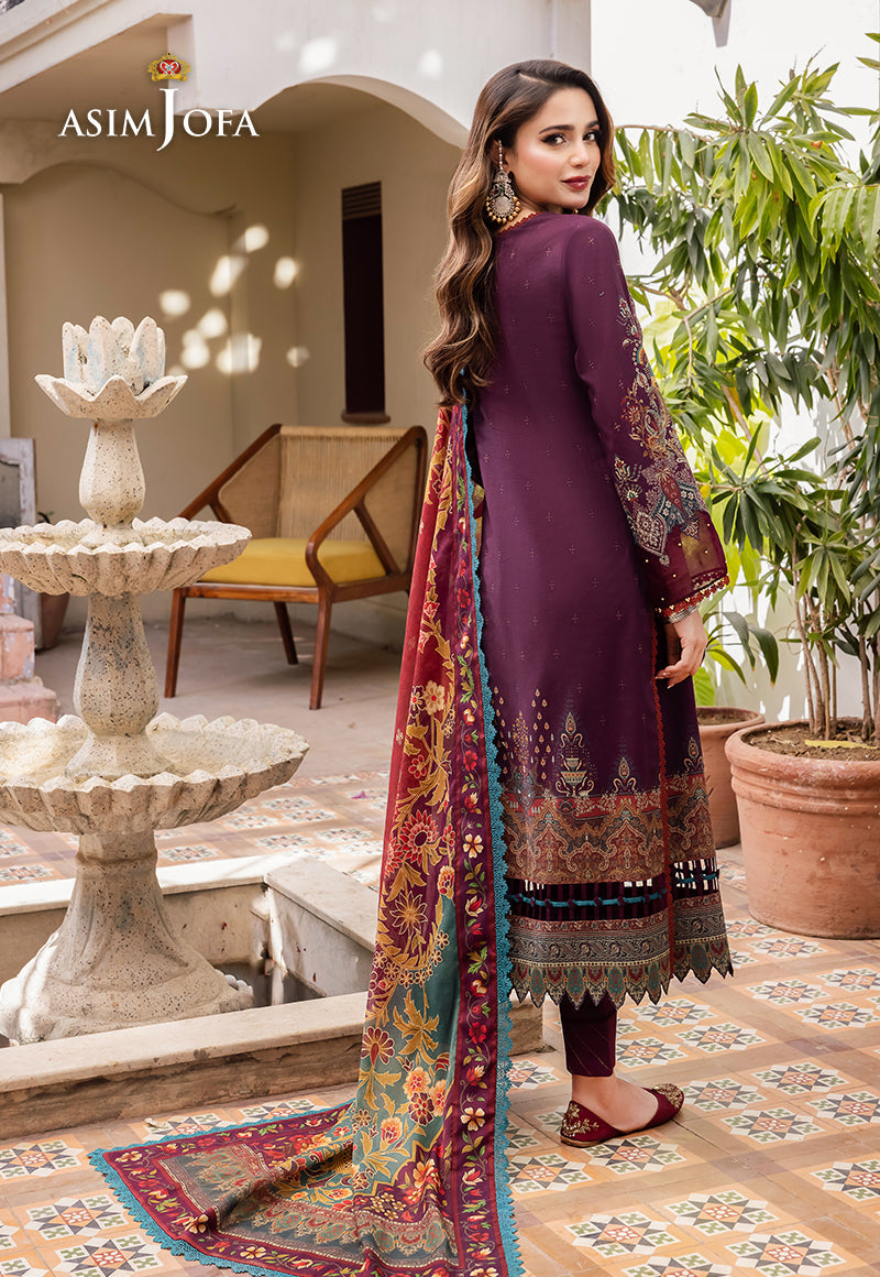 AJRW-06 DESIGNERS STITCHED EMBROIDERED PREMIUM WINTER COTTON 3 PCS