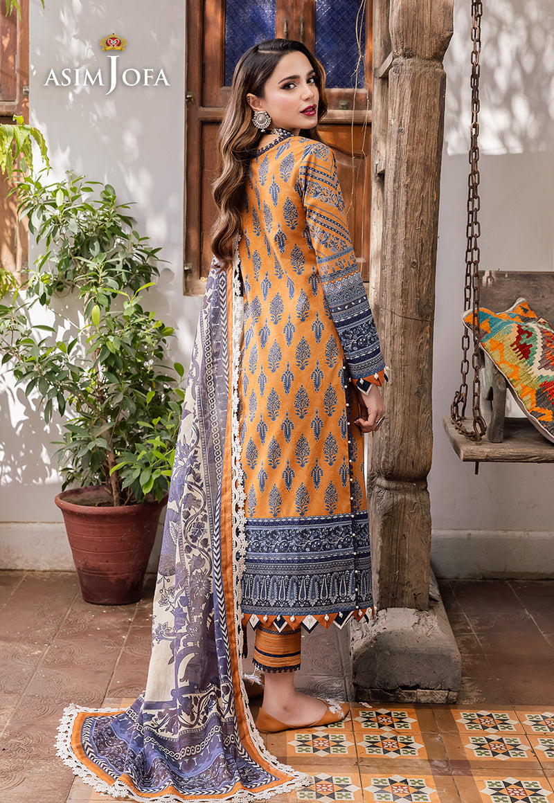 AJRW-20 DESIGNERS STITCHED EMBROIDERED PREMIUM WINTER COTTON 3 PCS