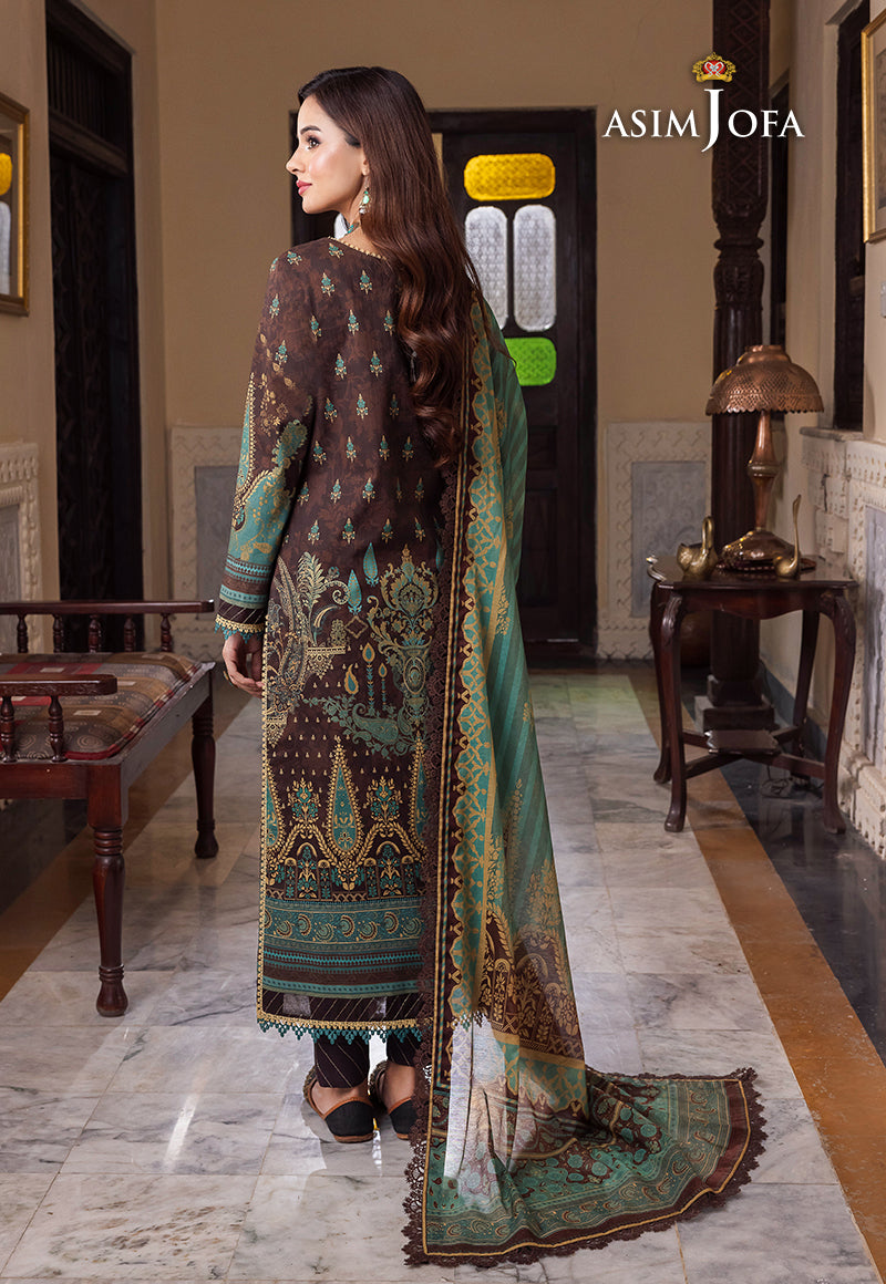 AJRW-09 DESIGNERS STITCHED EMBROIDERED PREMIUM WINTER COTTON 3 PCS
