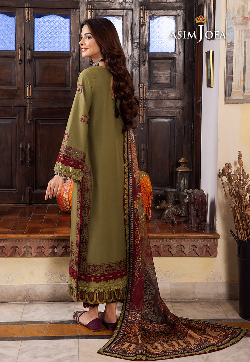AJRW-30 DESIGNERS STITCHED EMBROIDERED PREMIUM WINTER COTTON 3 PCS